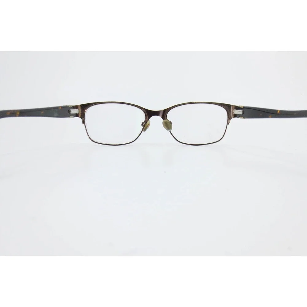 Salvatore Ferragamo Bronze Tortoise Eyeglass Frames Rectangular 35400